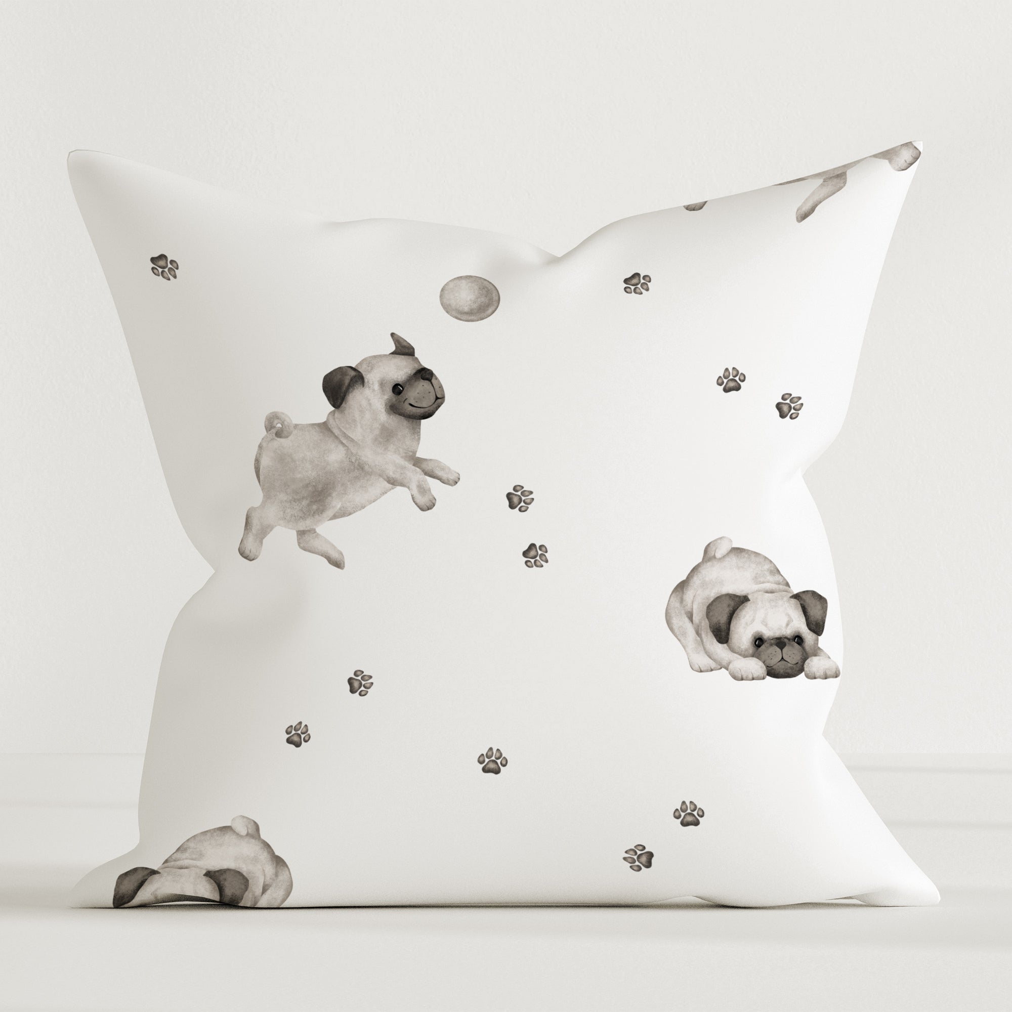 "Sweet Pug" Premium Decorative Cushion