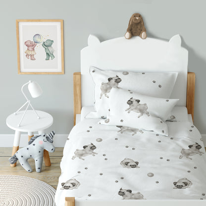 "Sweet Pug" Premium Children's Bedding