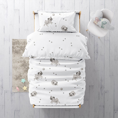 "Sweet Pug" Premium Children's Bedding