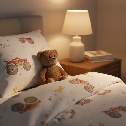 "Monstertrucks" Premium Kinderbettwäsche