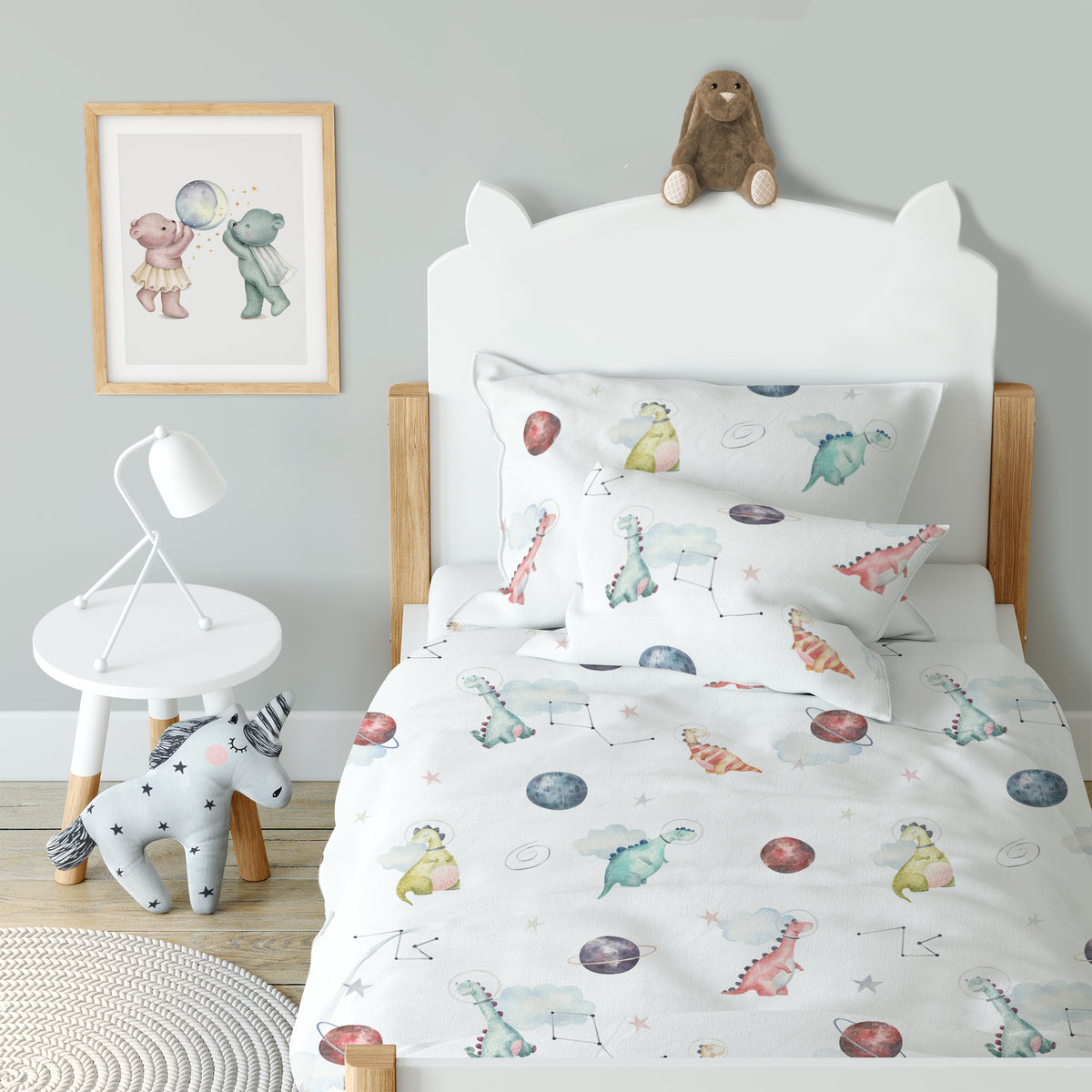 « Dino Galaxy » – Linge de lit haut de gamme pour enfants