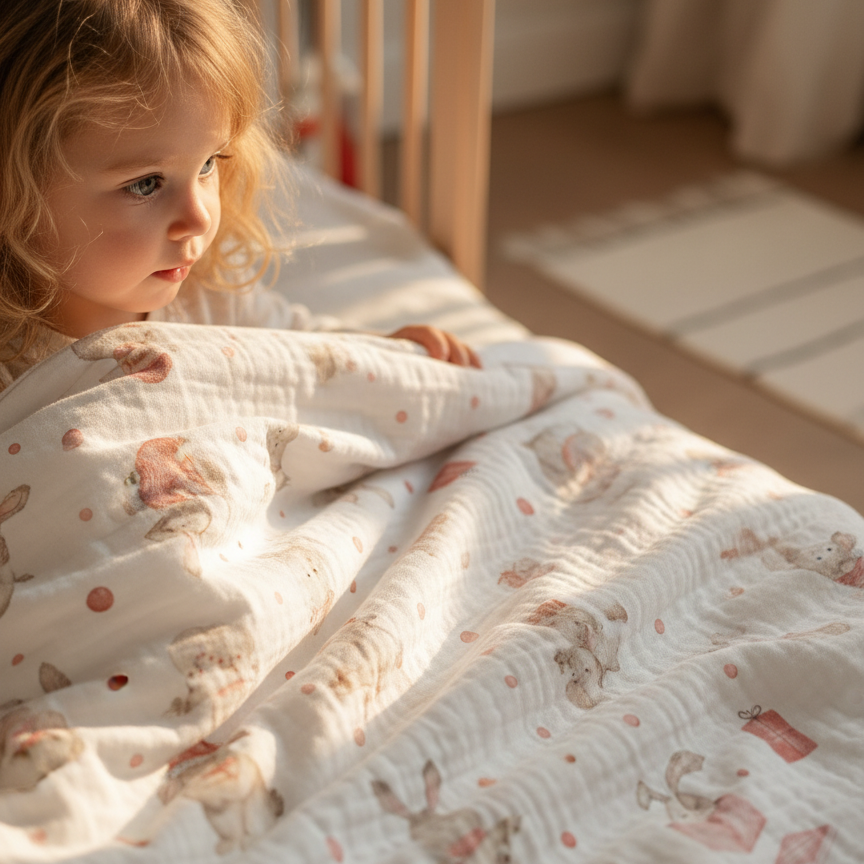 “Christmas bunnies” – Premium children’s bed linen