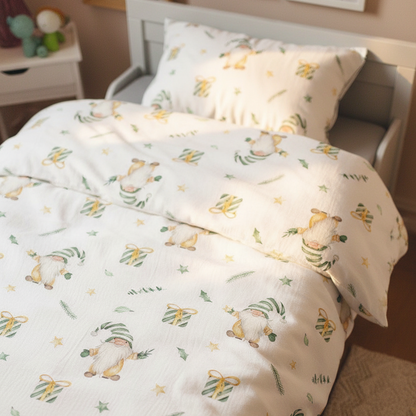 “Weihnachtszwerg” Premium Kinderbettwäsche