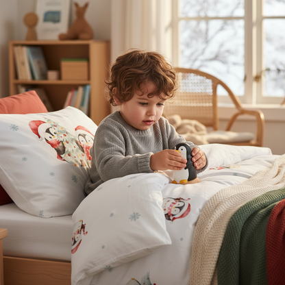 "Winter Pinguine" Premium Kinderbettwäsche