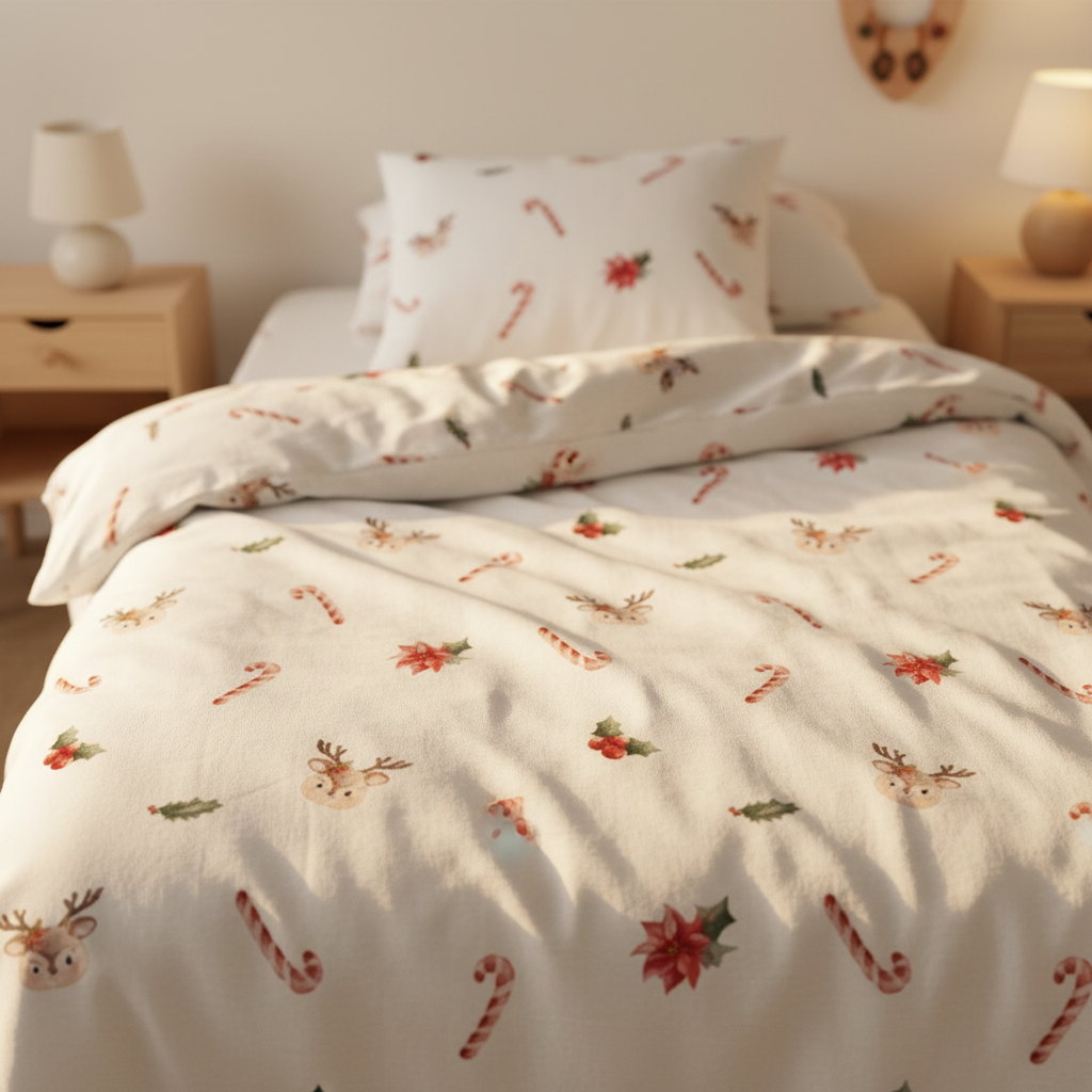 "Zuckerstangen und Rehe" Premium Kinderbettwäsche