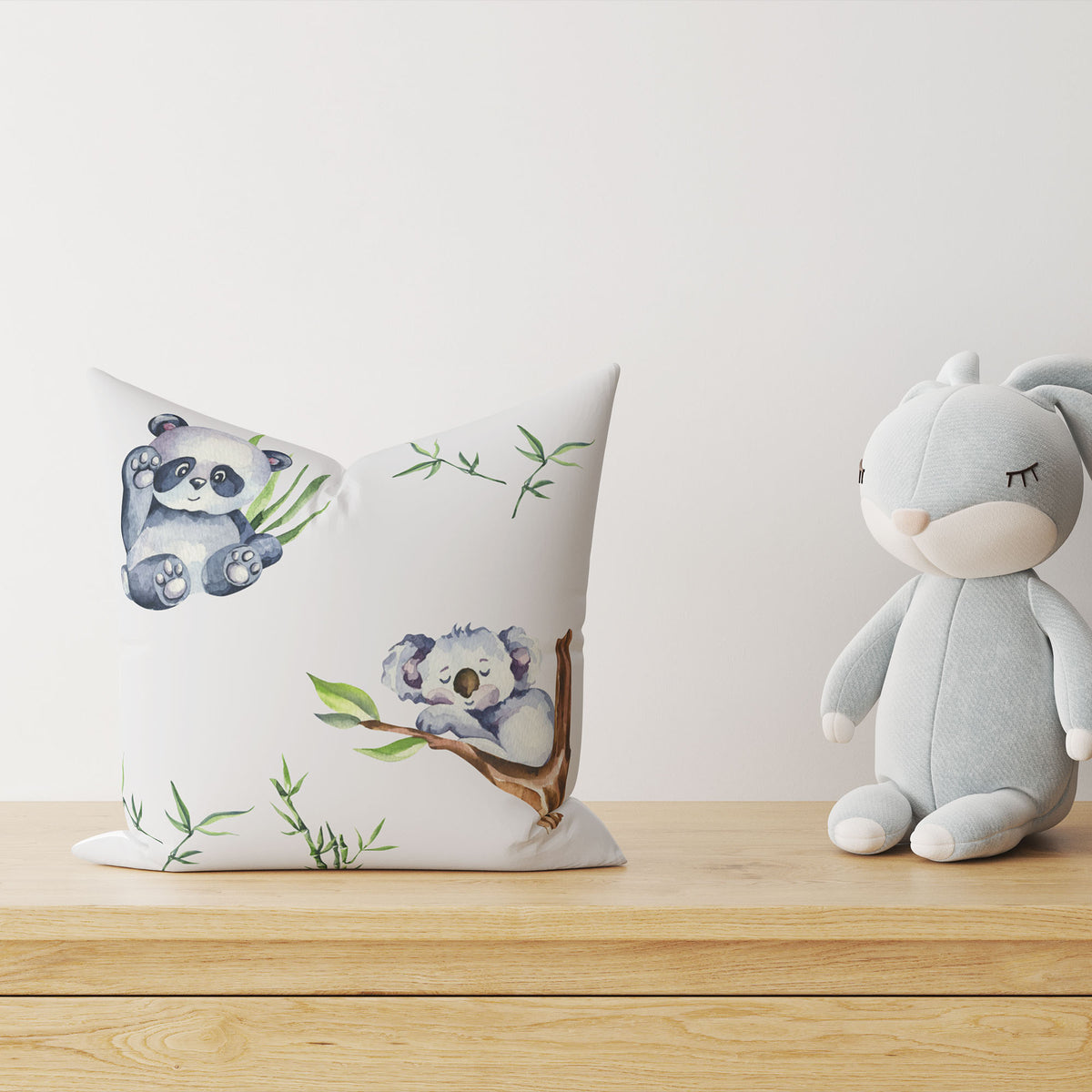 "Koala und Panda" Premium Kinder Dekokissen - Leslis