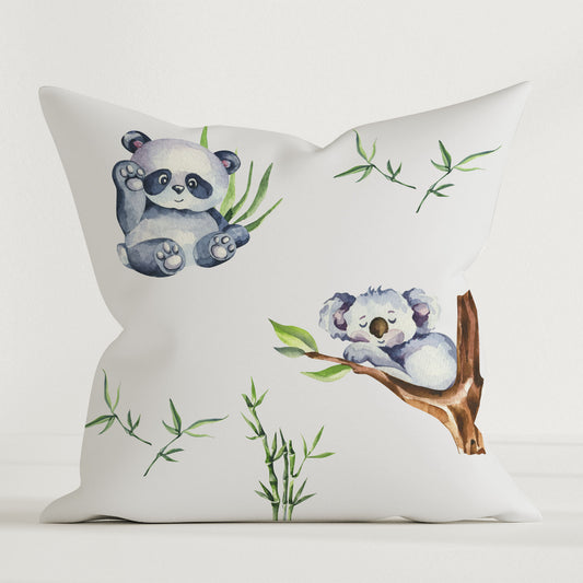 "Koala und Panda" Premium Kinder Dekokissen - Leslis