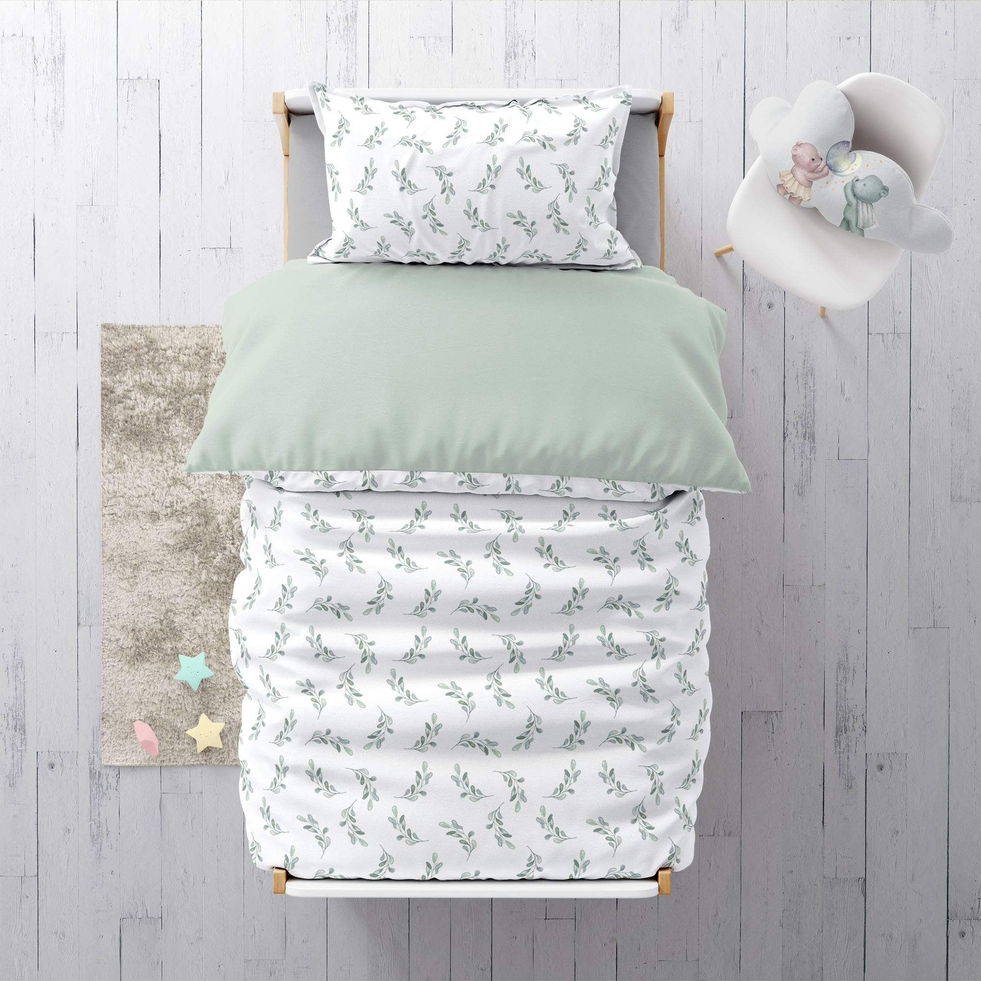 "Olive branches" premium children's bed linen