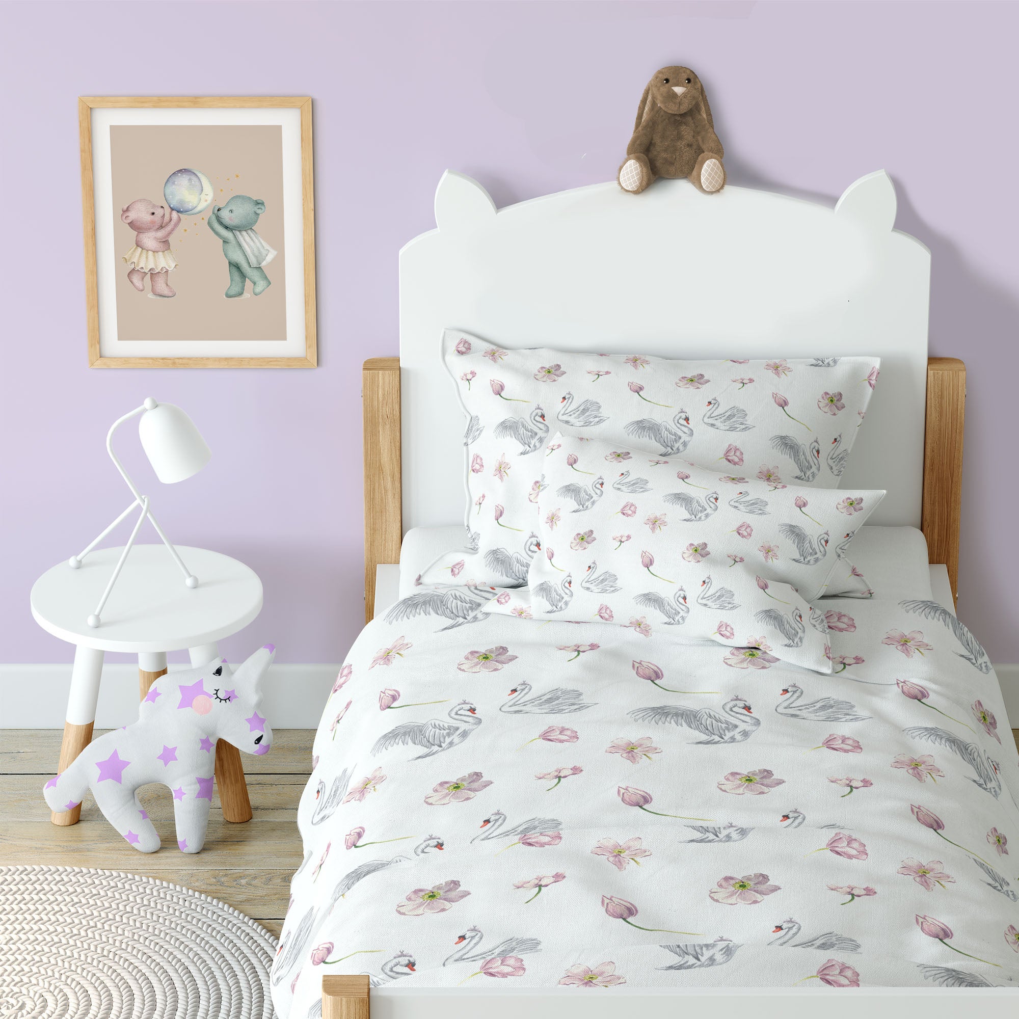 "Swans" premium children's bed linen