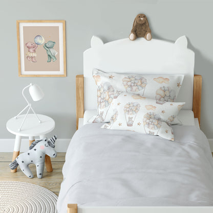 "Bear's balloon ride" premium children's bed linen