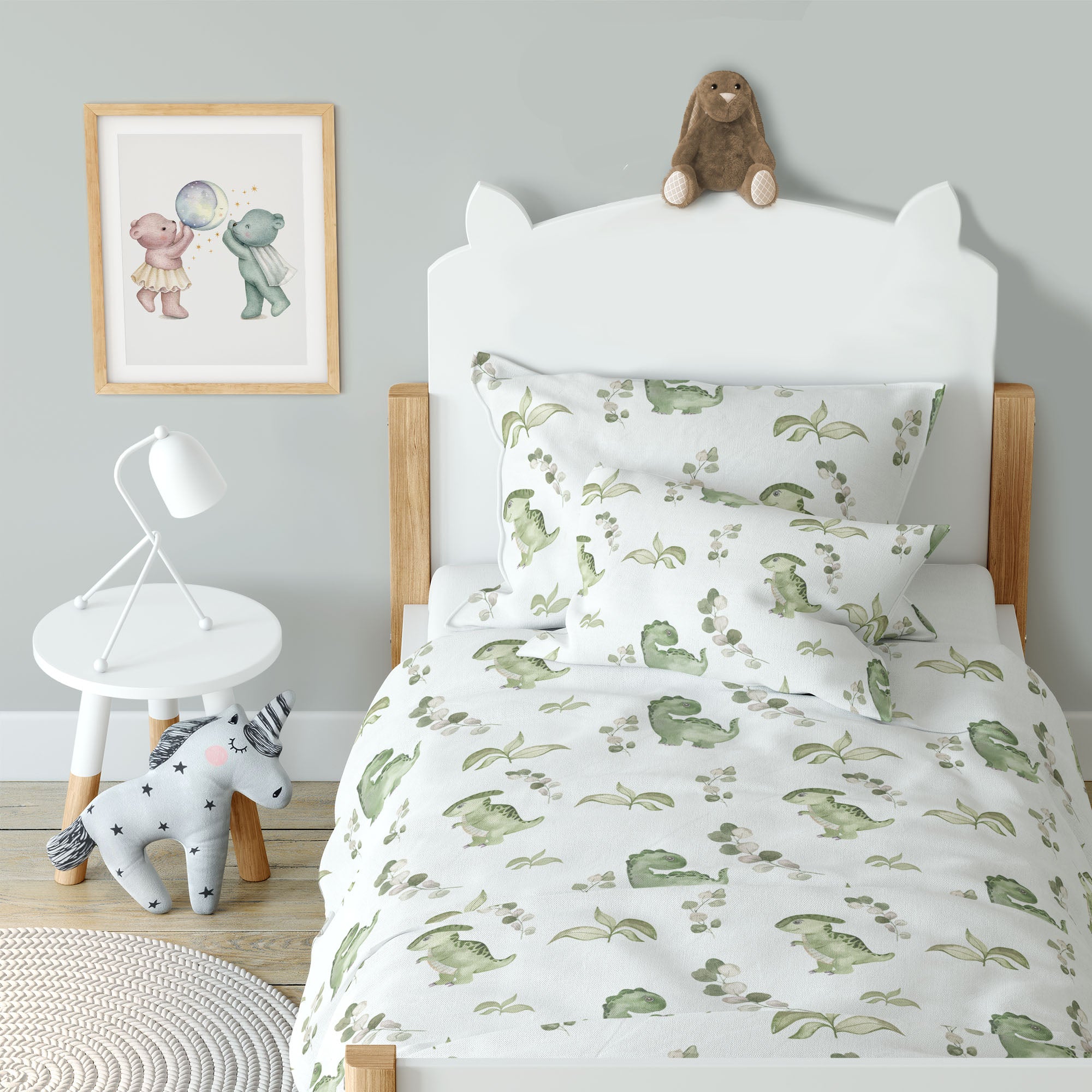 "Eucalyptus Dinos" premium children's bed linen