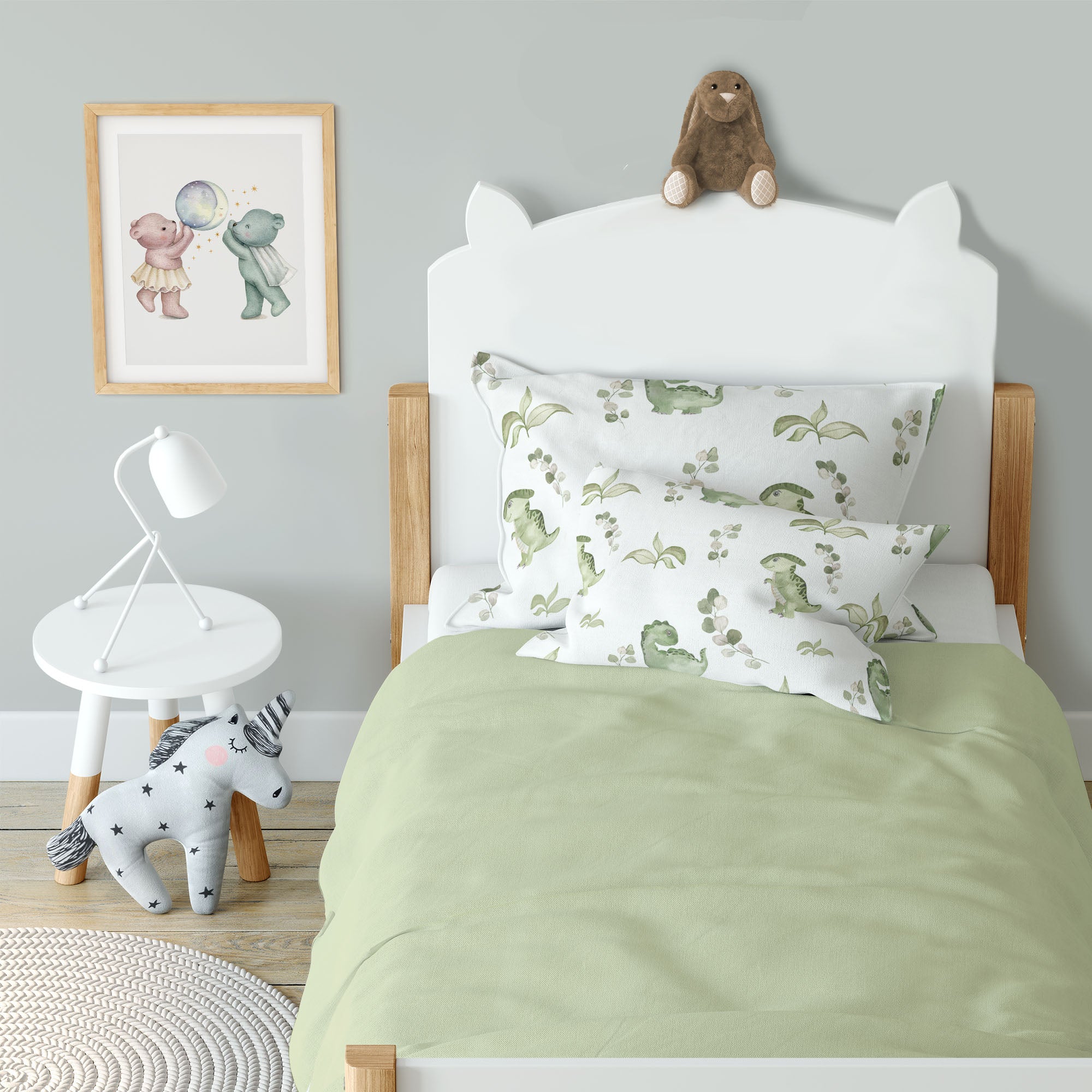 "Eucalyptus Dinos" premium children's bed linen