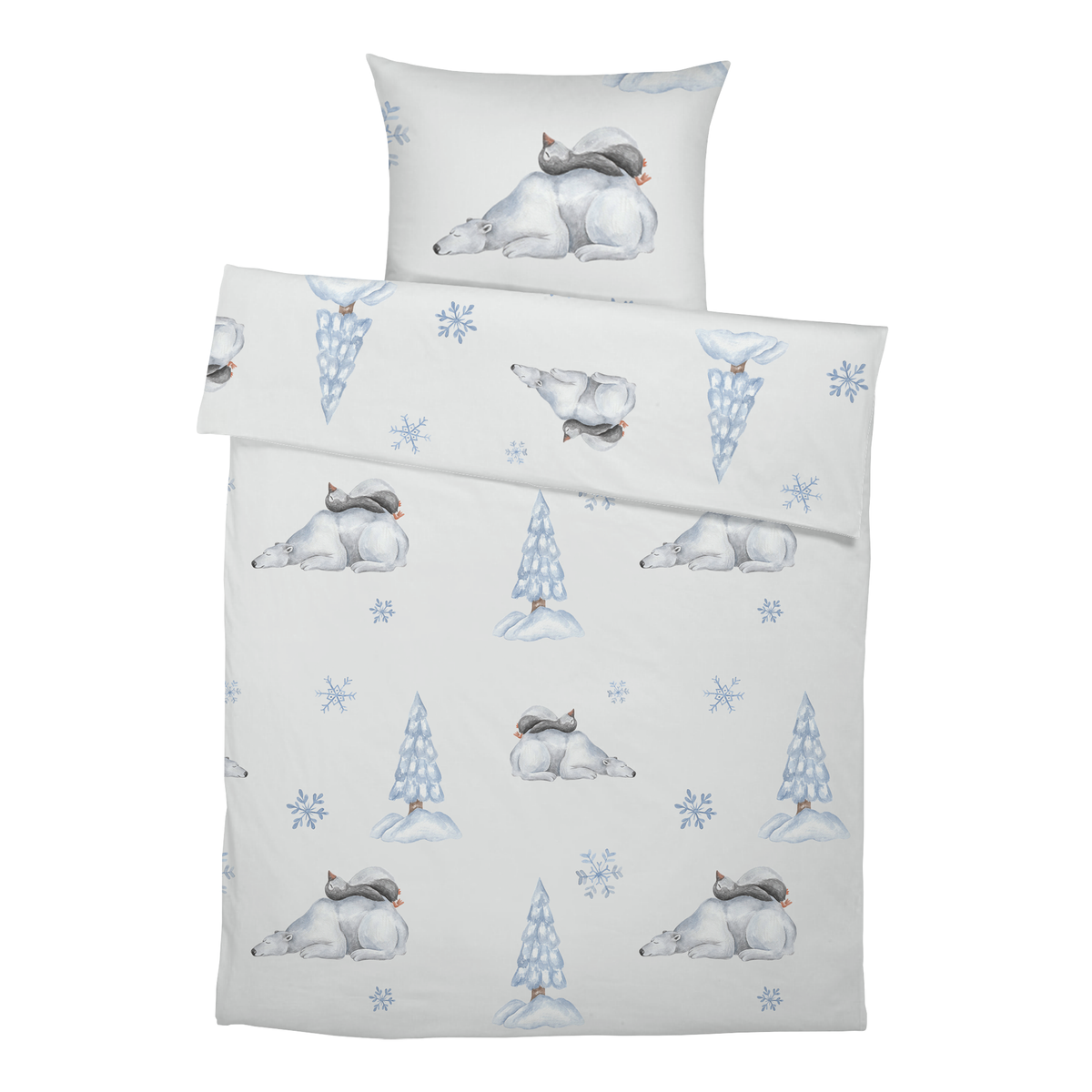 “Eisbär und Pinguin” Premium Kinderbettwäsche - Leslis