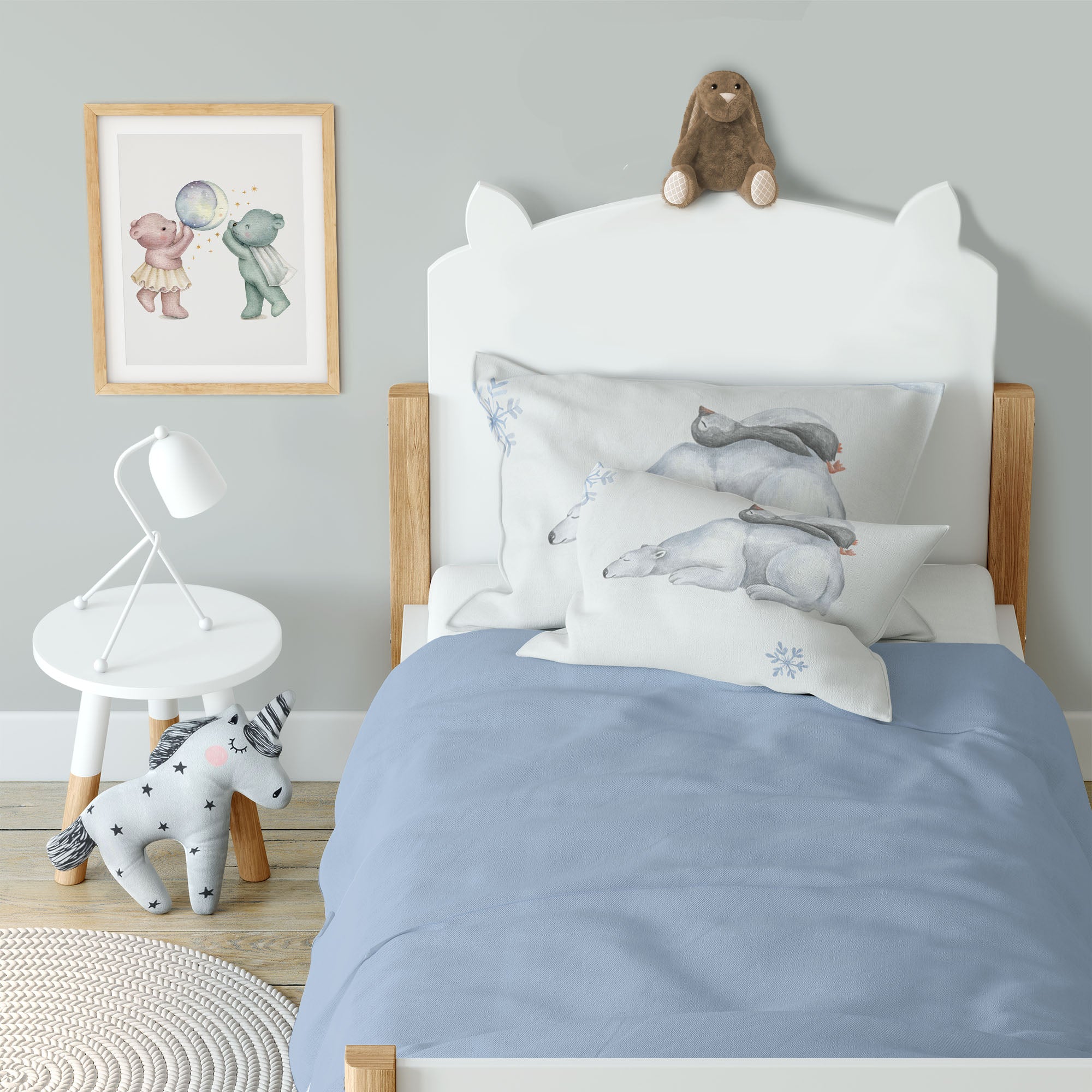 "Polar bear and penguin" premium children's bed linen