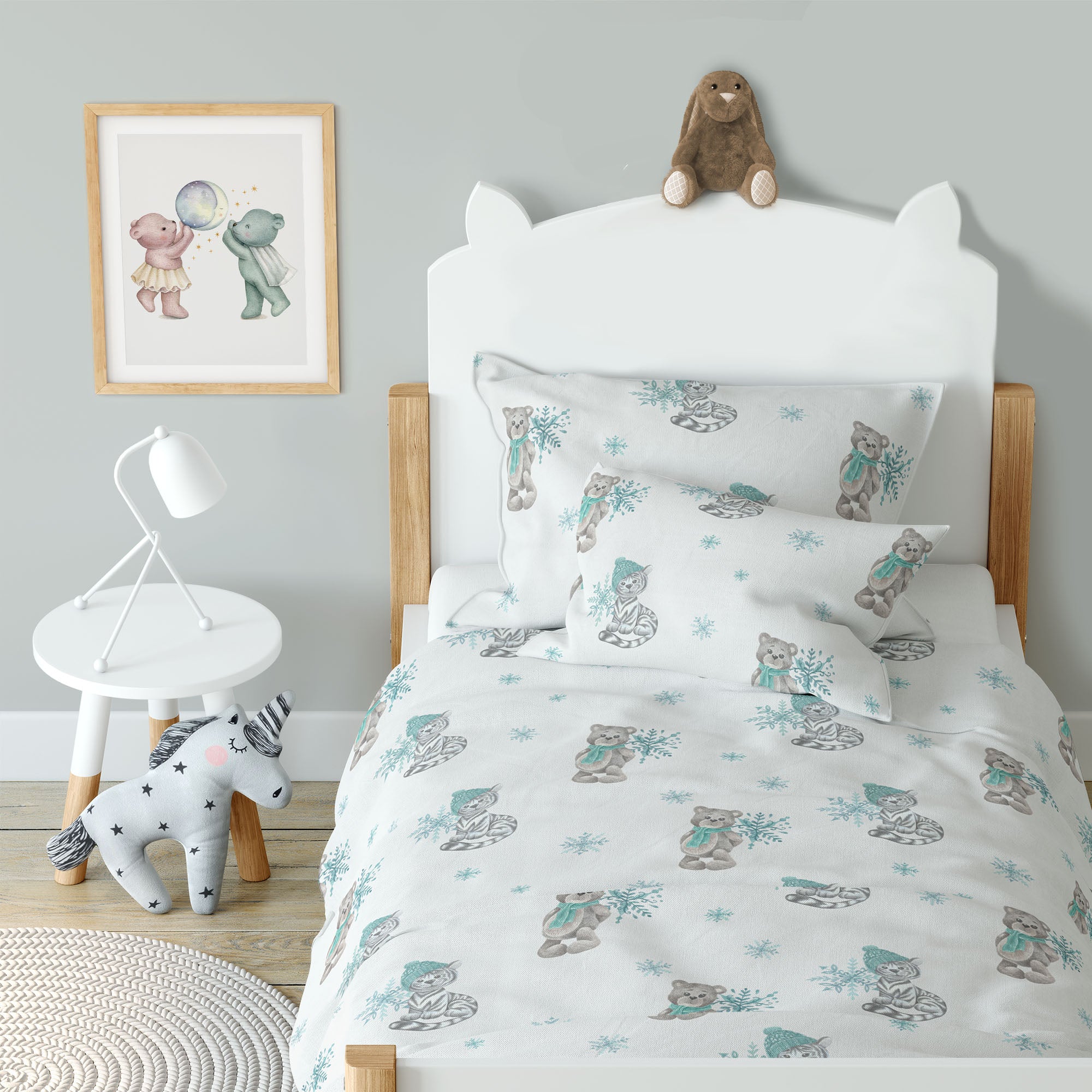 "Tiger and bear" premium children's bed linen
