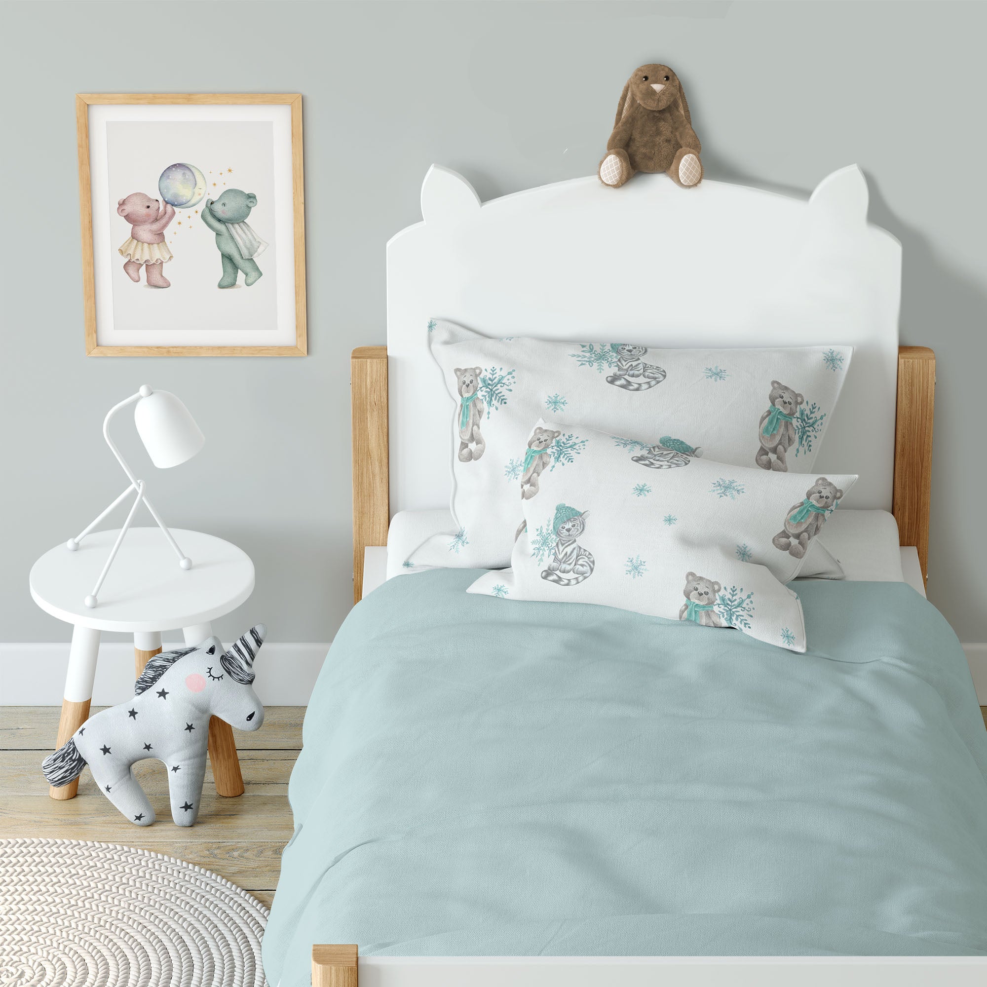 "Tiger and bear" premium children's bed linen
