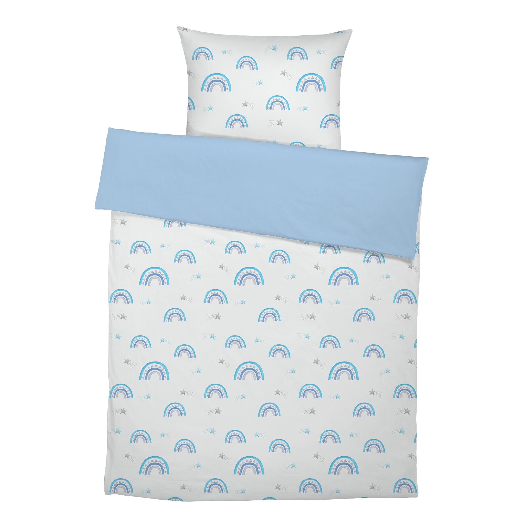 "Blue Rainbows" premium children's bed linen