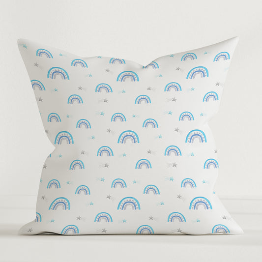 “Blue Rainbows” Premium Kinder Dekokissen - Leslis