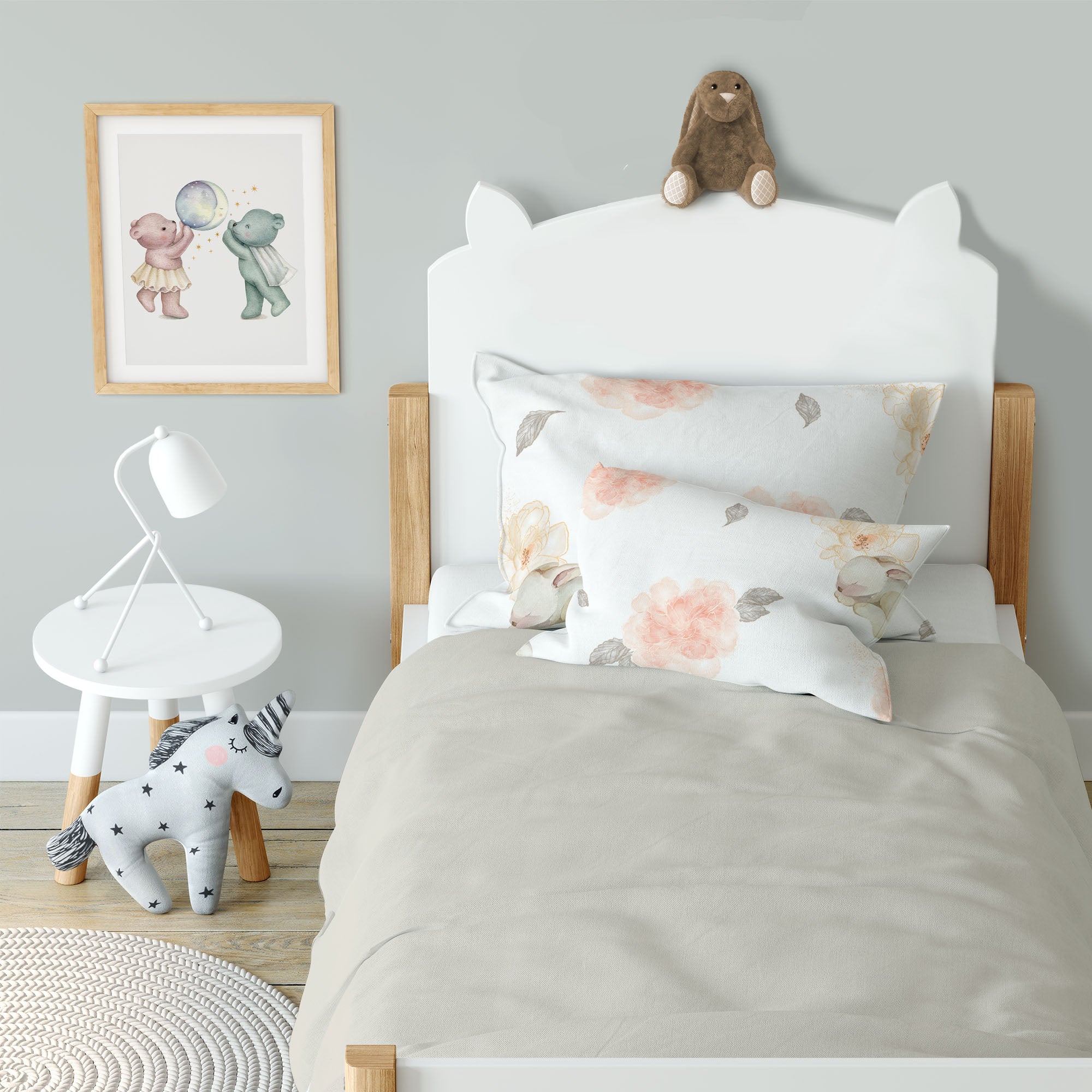 "Flower bunny" premium children's bed linen