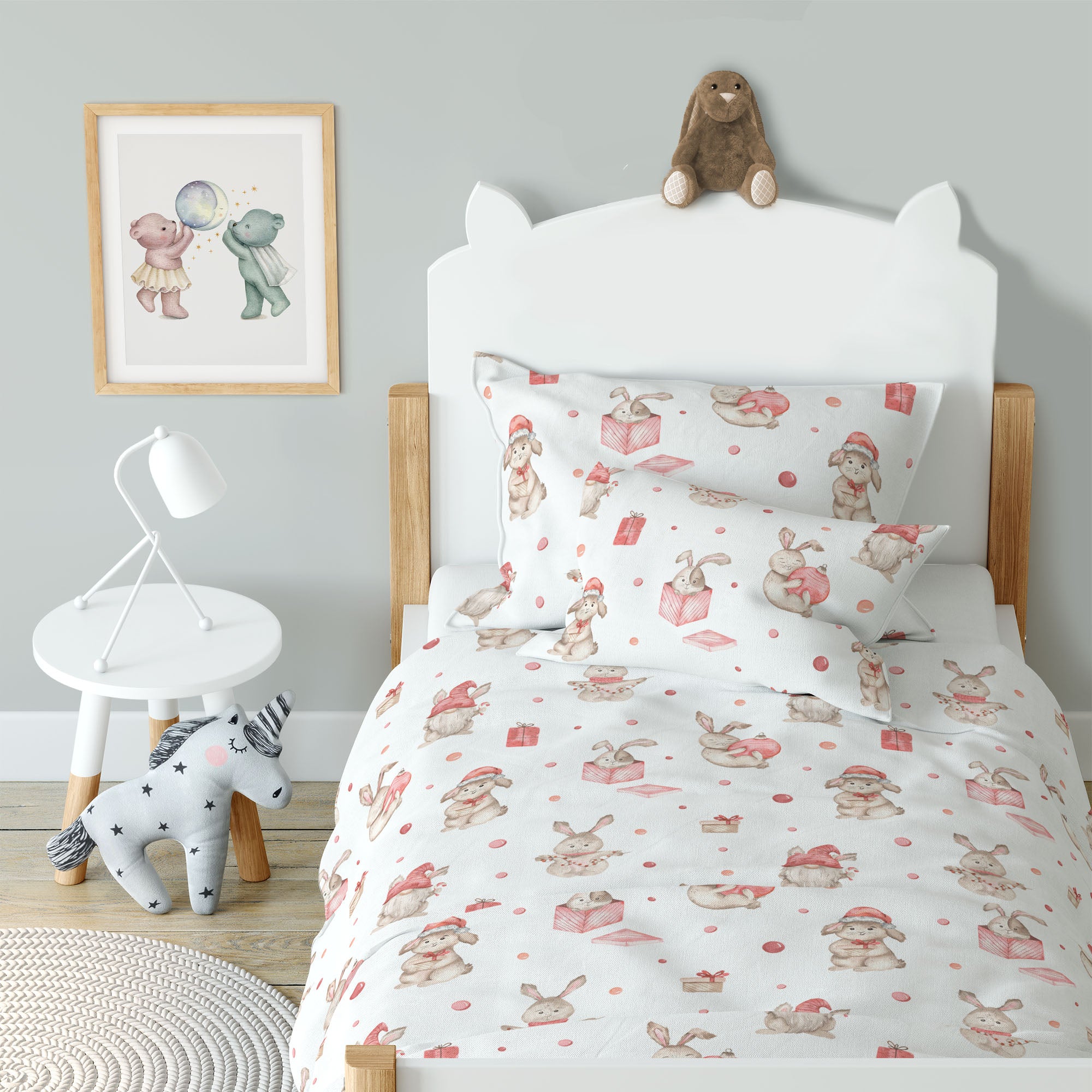 "Christmas bunnies" premium children's bed linen