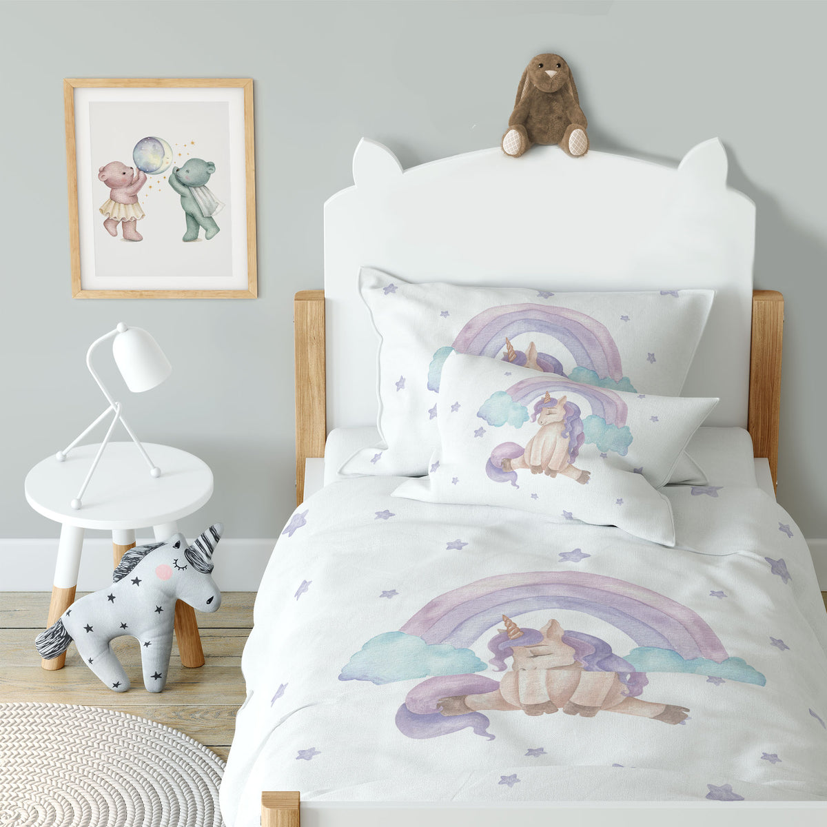 “Mein liebes Einhorn” Premium Kinderbettwäsche - Leslis