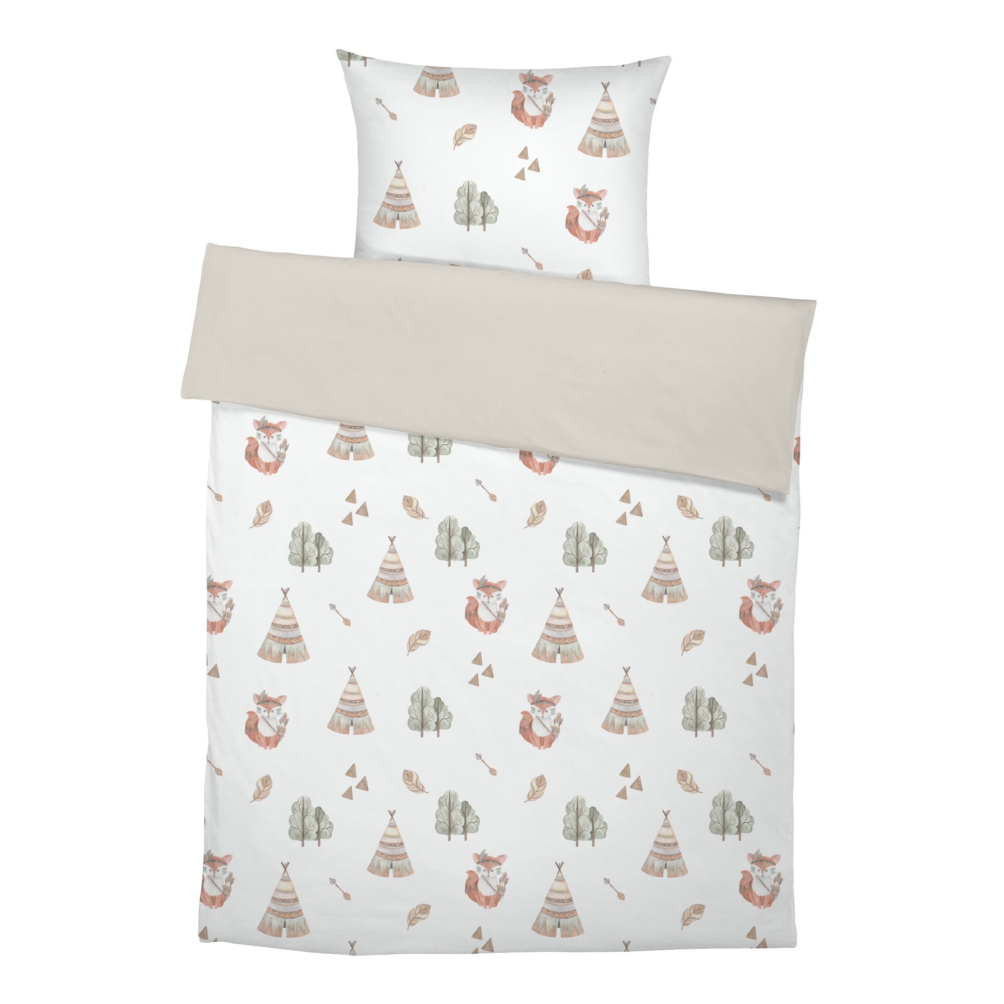 "Boho fox" premium children's bed linen