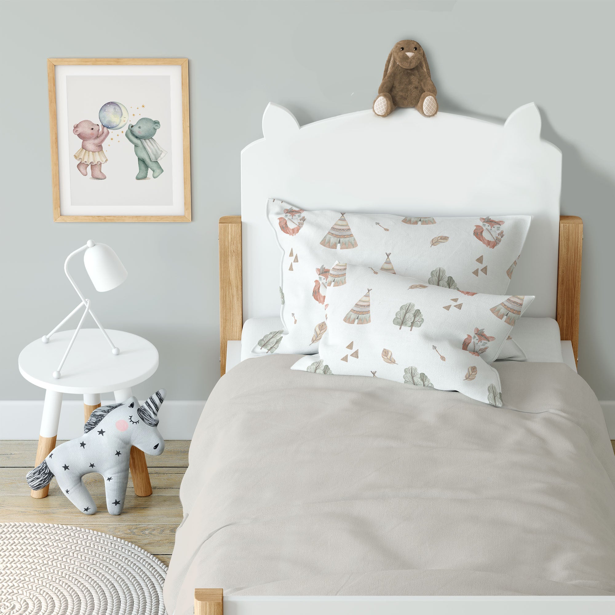 "Boho fox" premium children's bed linen