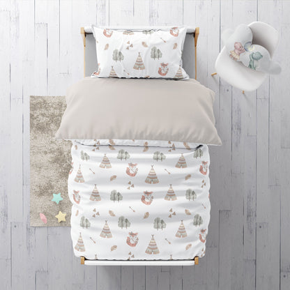 "Boho fox" premium children's bed linen