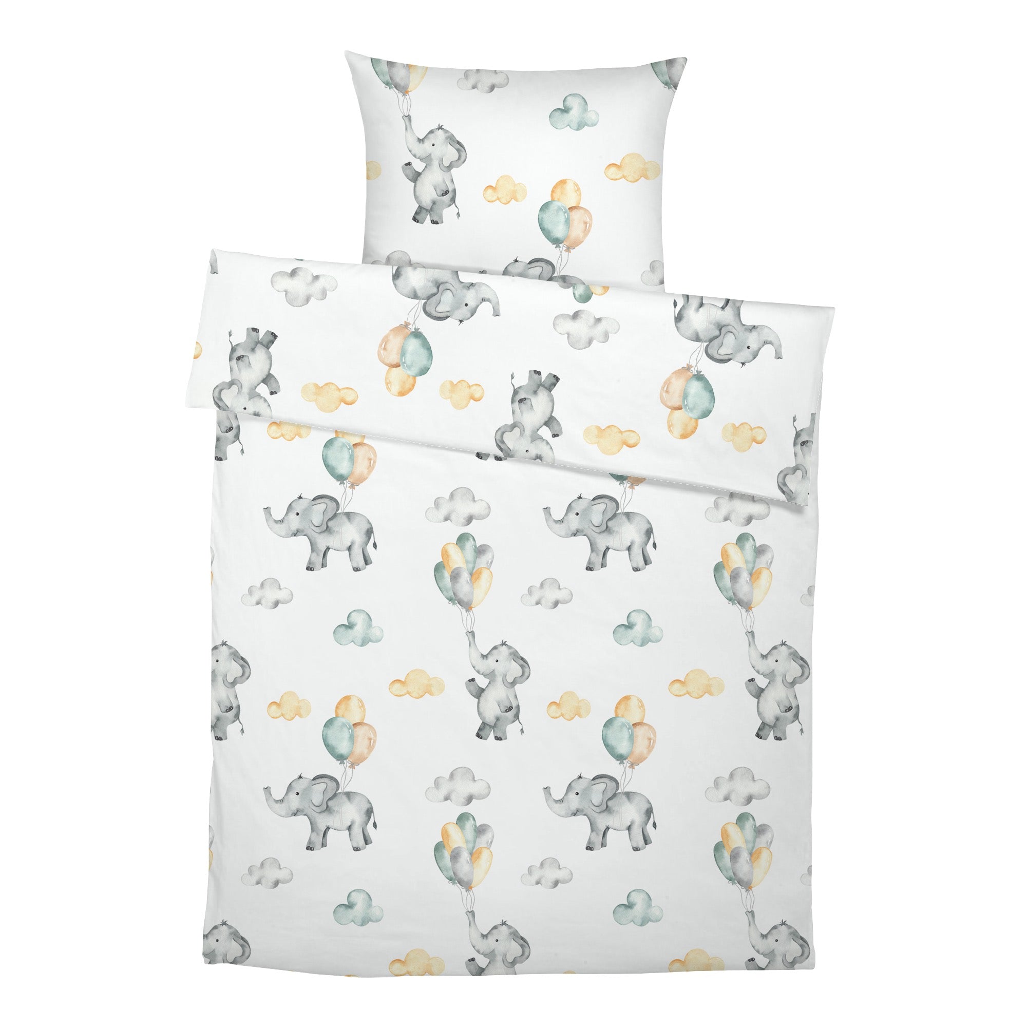 "Elephant balloons" premium children's bed linen