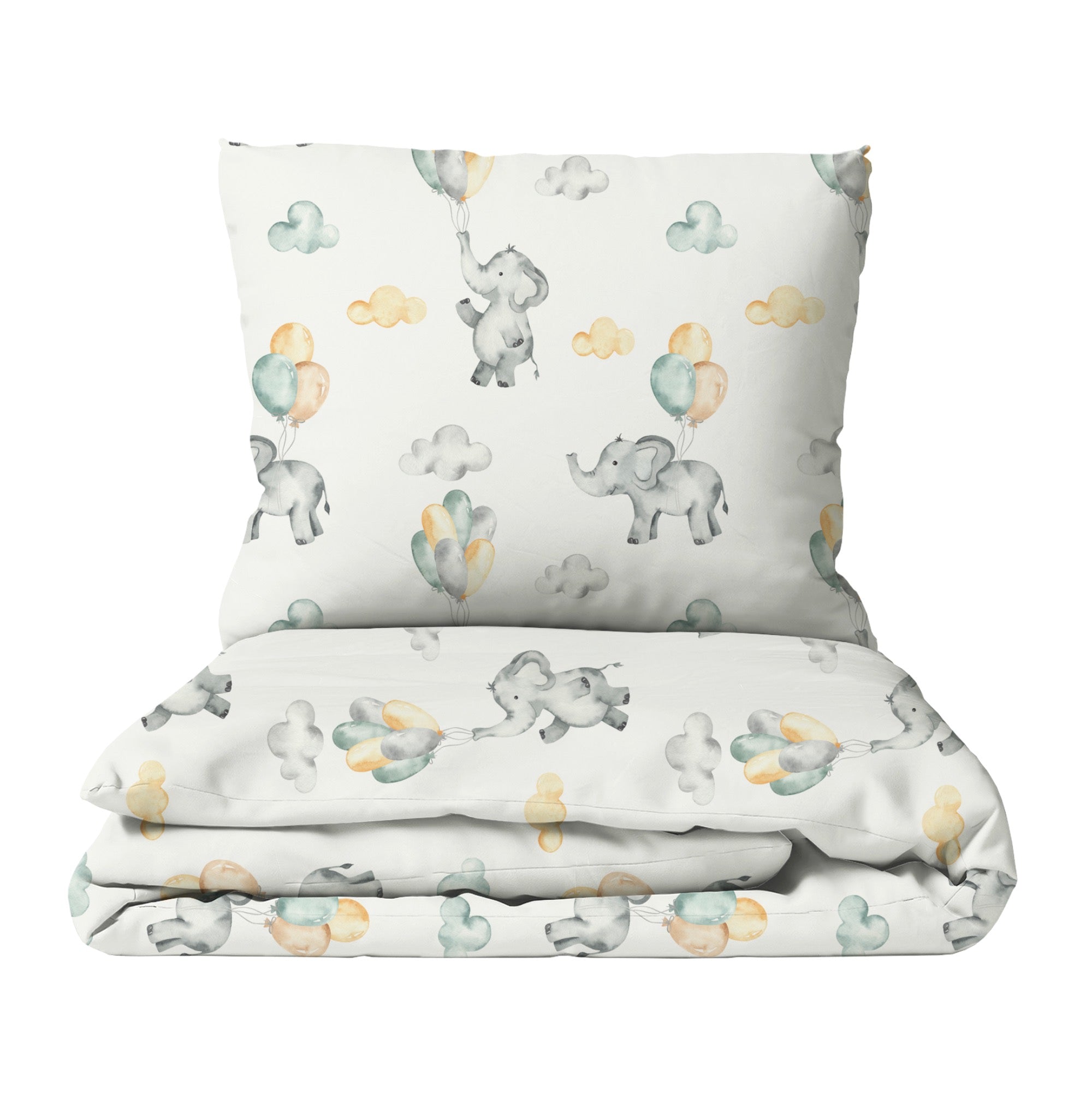 "Elephant balloons" premium children's bed linen