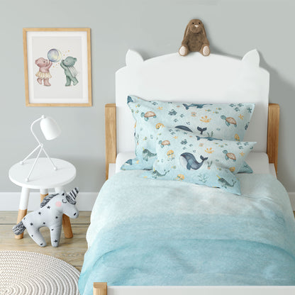 "Underwater world" premium children's bed linen