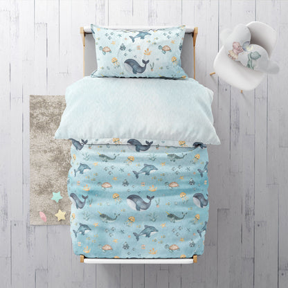 "Underwater world" premium children's bed linen