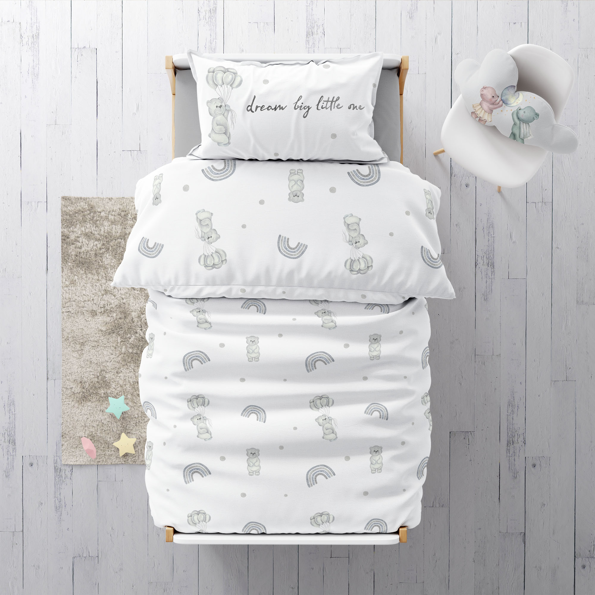 “Dream Big Little One” Premium Kinderbettwäsche - Leslis